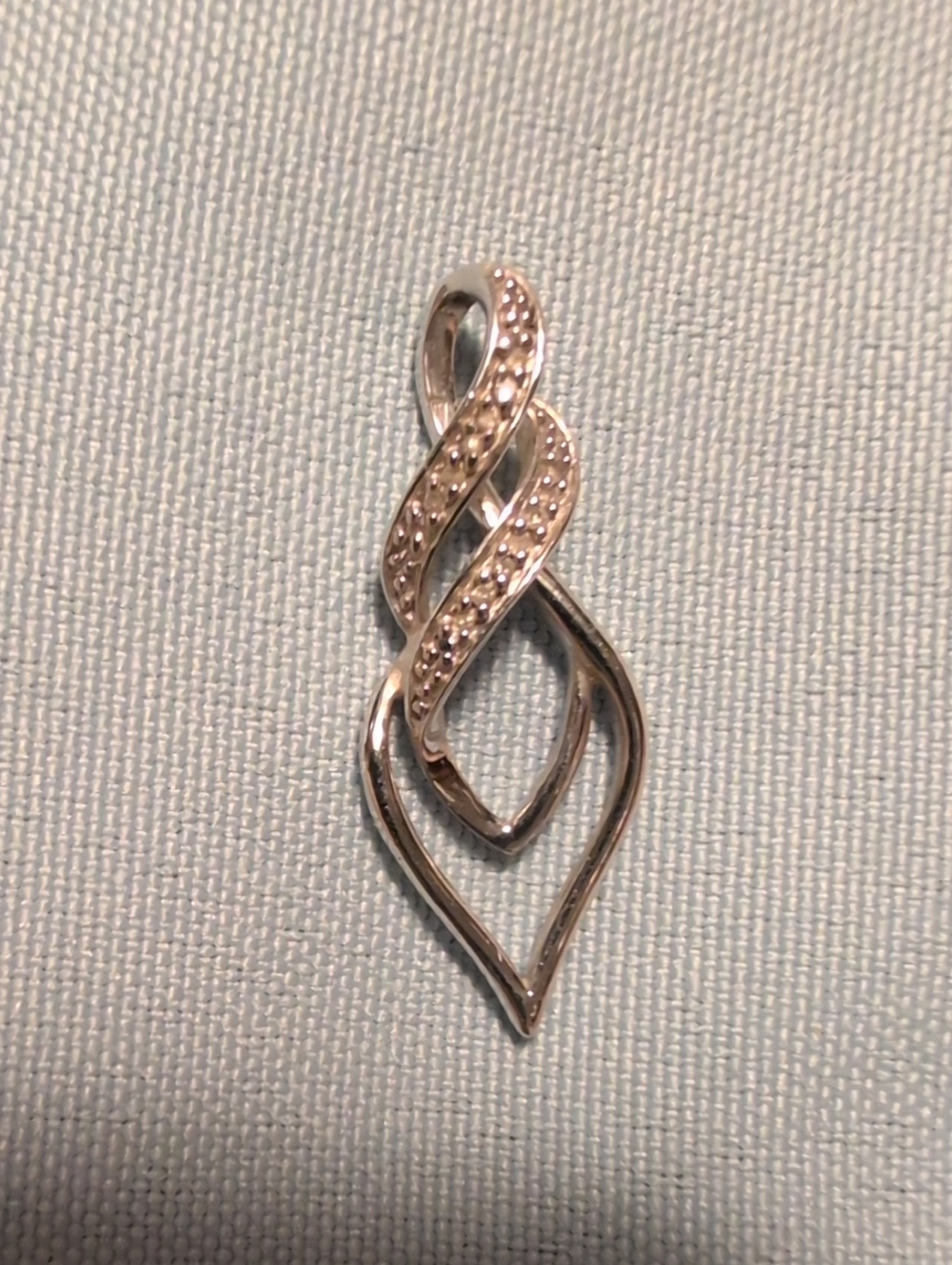 Sterling Silver Twisted Pendant Necklace Charm